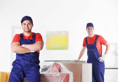 Van-based removals team handling a local relocation