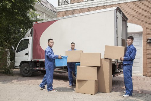 Moving truck prepared for a residential relocation in Perivale