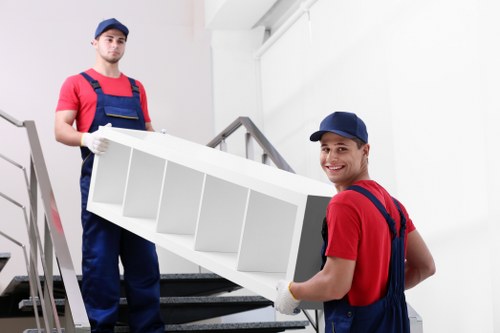 Prepared moving van and packed boxes for a Perivale moving service