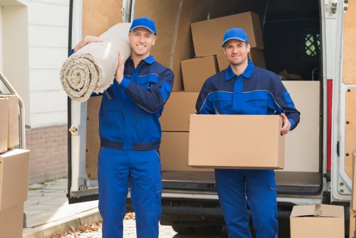 Commercial moving team planning a business relocation in Perivale