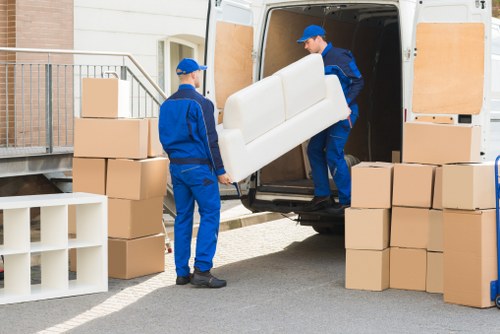 Local man with van service loading boxes in Perivale