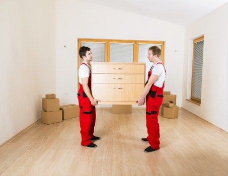Furniture and boxes being loaded for a local Perivale move